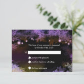 Forêt de nuit étoilée Mariage violet RSVP (Debout devant)