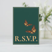 Forêt de papillons Monarque Vert QRC RSVP (Debout devant)