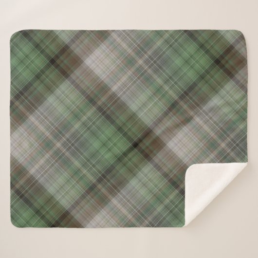 Forêt de pins Vert et Brown Plaid (Devant (Horizontal))