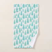 Forêt de sapins de Noël Pastel (Serviette à main)