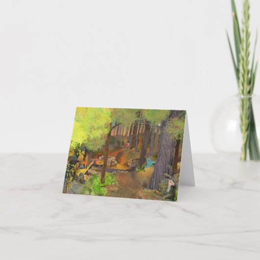 Forêt de séquoia - Carte des premiers jours (Devant)