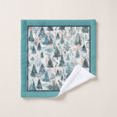 Forêt de sérénité hivernale (Gant de toilette)