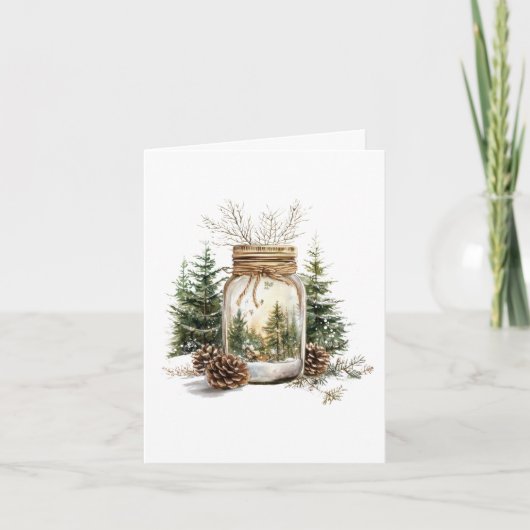Forêt d'hiver dans une carte de billet pour jarre (Devant)