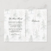 Forêt d'hiver | Faire-part de déménagement de vaca (Dos)