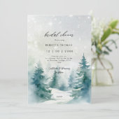 forêt d'hiver invitation à la douche nuptiale (Debout devant)