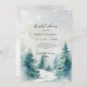 forêt d'hiver invitation à la douche nuptiale (Devant / Derrière)