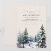 Forêt d'hiver | Invitations de la forêt (Devant / Derrière)