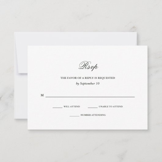 Forêt d'hiver | Réponse mariage (Devant)