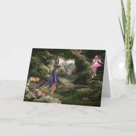 Forêt d'Imaginaire de nous tous Carte d'anniversai (Devant)