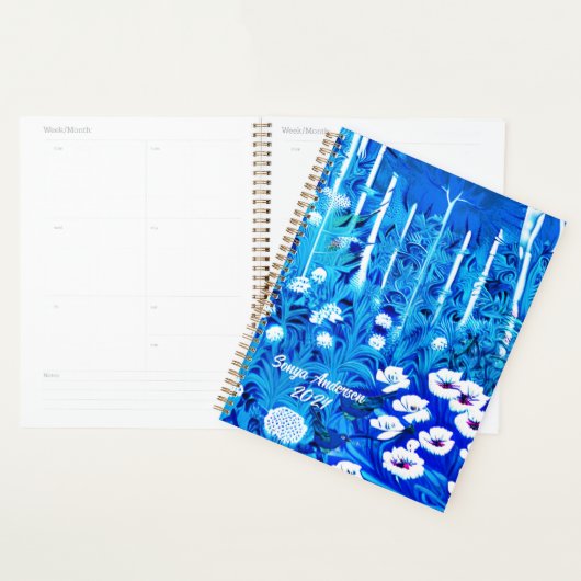 Forêt d'Imaginaires avec fleurs et oiseaux (Devant avec enveloppe)