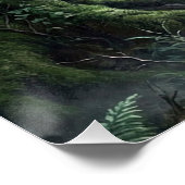 Forêt Enchantée | Affiche de Fantasy de Bois Brume (Coin)