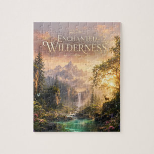 Forêt Enchantée Cerf Cascade Fantaisie Puzzle
