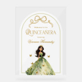 Forêt enchantée Élégante Quinceanera Affiche de bi (Recto)