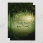 Forêt enchantée Invitations de mariage rustique (Devant / Derrière)