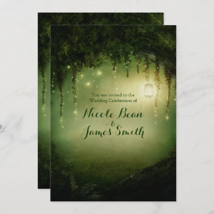 Forêt enchantée Invitations de mariage rustique
