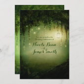 Forêt enchantée Invitations de mariage rustique (Devant / Derrière)