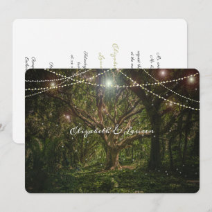 Forêt enchantée, Lumières à cordes, Faire-part de
