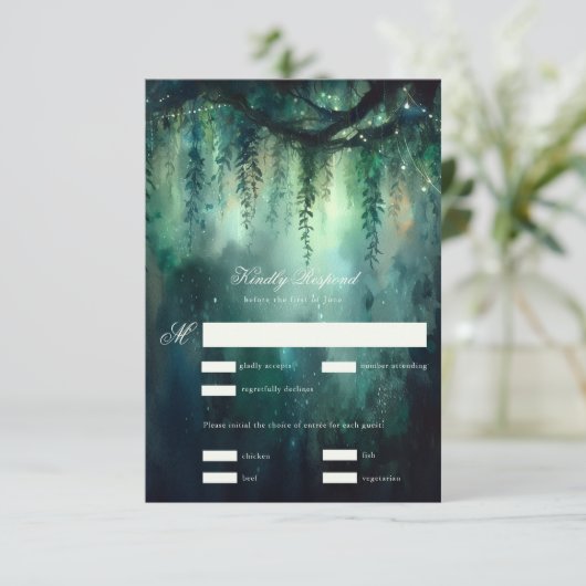 Forêt enchantée Lumières Fée Magique Mariage RSVP (Debout devant)