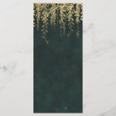 Forêt enchantée Magic Gold Foliage Menu Mariage (Dos)