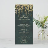 Forêt enchantée Magic Gold Foliage Menu Mariage (Debout devant)