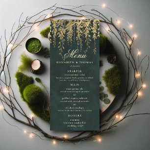 Forêt enchantée Magic Gold Foliage Menu Mariage