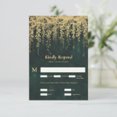 Forêt enchantée Magique Vins d'or Mariage RSVP (Debout devant)