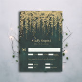 Forêt enchantée Magique Vins d'or Mariage RSVP