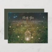 Forêt enchantée Mason Jar Rustique Carte de remerc (Devant / Derrière)