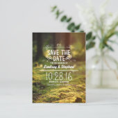 Forêt enchantée rustique enregistrer la date carte (Debout devant)
