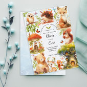 Forêt enchantée Wild Un garçon Invitation d'annive