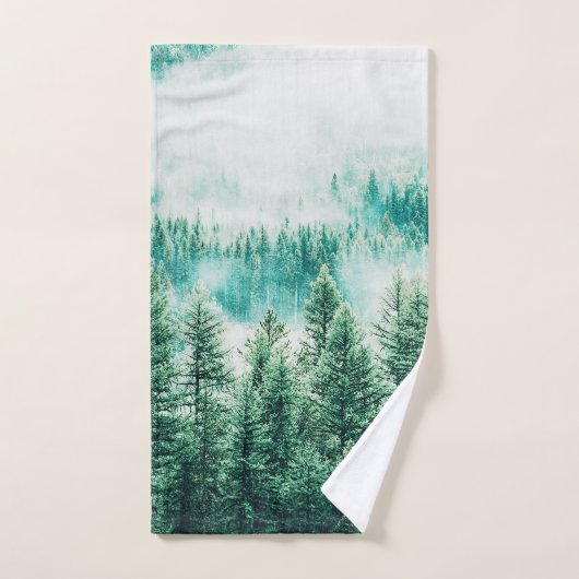 Forêt et brouillard (Serviette à main)