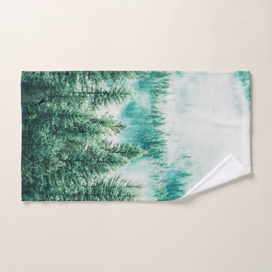 Forêt et brouillard (Serviette à main)