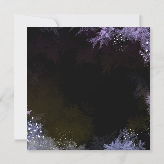 Forêt étoilée Faire-part de mariage pourpre (Dos)