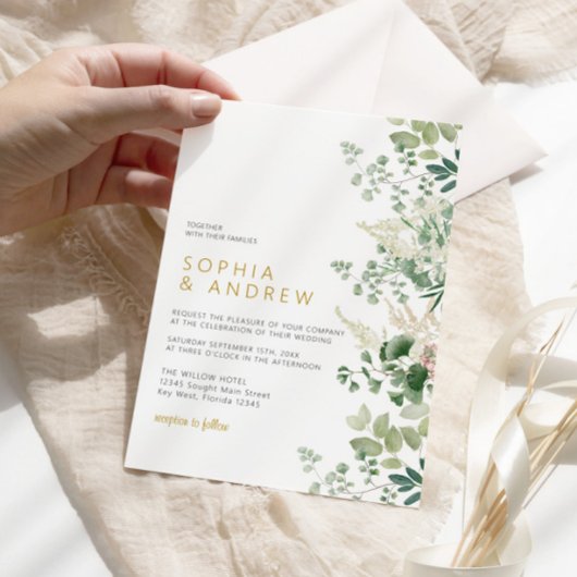 Forêt Eucalyptus Faire-part de mariage de verdure
