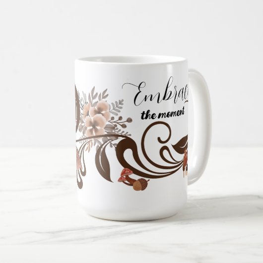 Forêt Faune grande Mug (Devant droit)