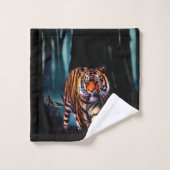 Forêt foncée de Tigre brillant (Gant de toilette)