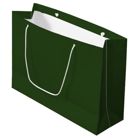 Forêt foncée Vert Grand sac cadeau (Devant Angle)