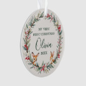 Forêt forestière Bébé animal premier Noël (devant)