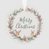 Forêt forestière Bébé animal premier Noël (dos)