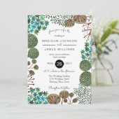 Forêt forestière d'arbres | MARIAGE | Invitation (Debout devant)