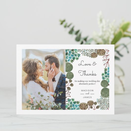 Forêt forestière d'arbres | MERCI | Carte (Debout devant)