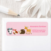 Forêt forestière (fille) Étiquette de adresse (En situation)