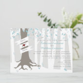 Forêt / Forêt Faire-part de mariage de neige hiver (Debout devant)