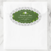Forêt Green Emballage Étiquette Roses blanches (Sac)