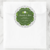 Forêt Green Emballage Étiquette Roses blanches (Sac)