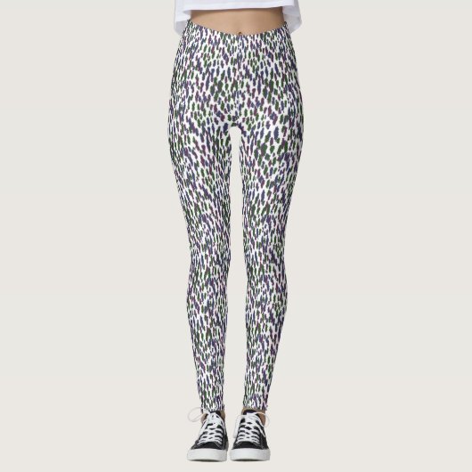 Forêt Hill Paint Smudge sur Leggings blancs (Devant)