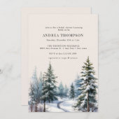 Forêt hivernale | Invitations de forêt (Devant / Derrière)