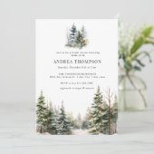Forêt hivernale | Invitations de forêt (Debout devant)