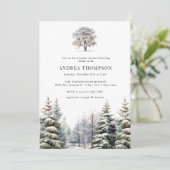 Forêt hivernale | Invitations de forêt (Debout devant)