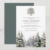 Forêt hivernale | Invitations de forêt (Devant / Derrière)